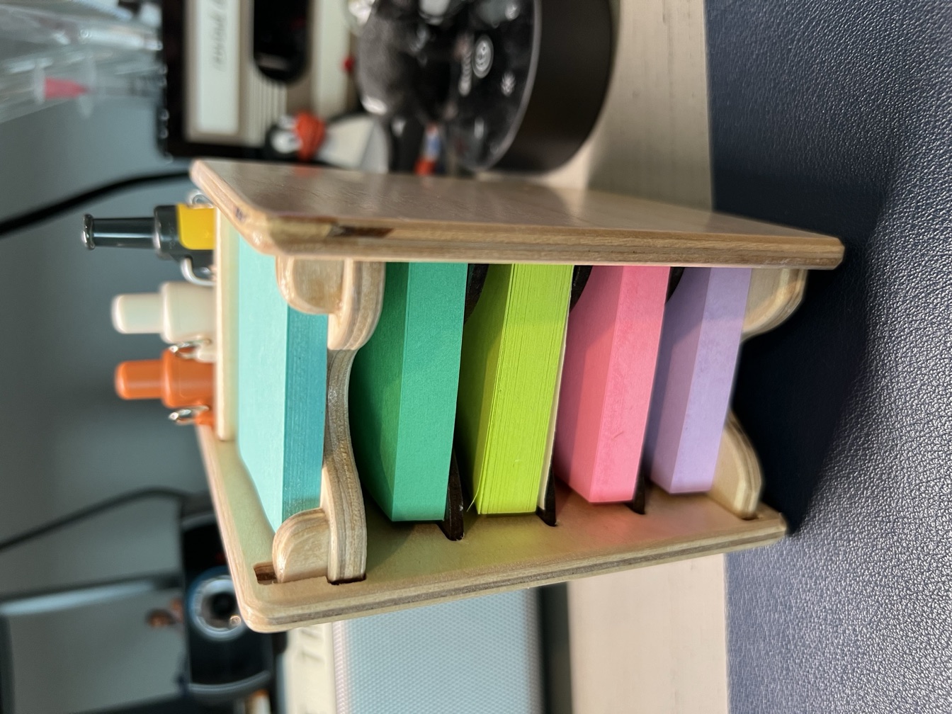 Strictly Origamic Small Sticky Notes Pad (2" x 2") and Pen Holder